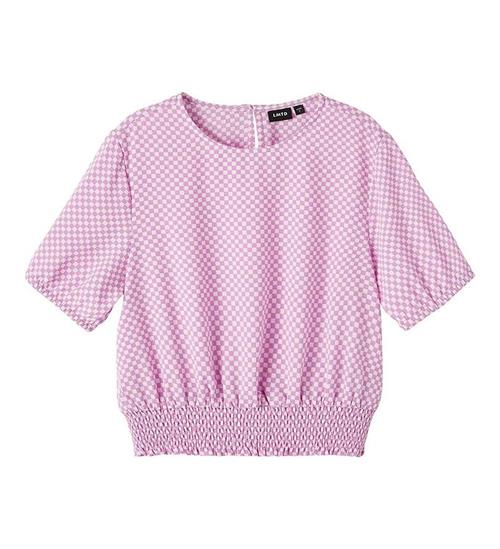 LMTD LMTD T-shirt - Cropped - NlfEckali - Lilac Chiffon/Checks