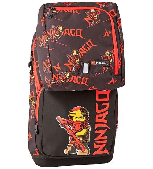 Se LEGOÂ® Tasker LEGOÂ® Ninjago Skoletaske m. Gymnastiktaske - Optimo - Sort/RÃ¸d ved KidsWorld