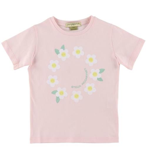 Se Stella McCartney Kids Stella McCartney Kids T-shirt - Rosa m. Blomster ved KidsWorld