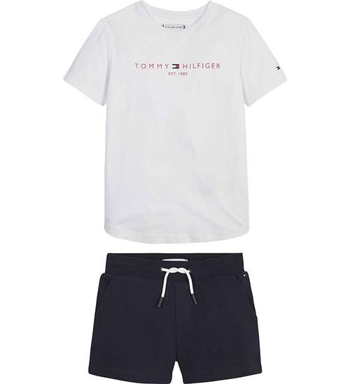 Se Tommy Hilfiger SÃ¦t - T-shirt/Shorts - Essential - Desert Sky ved KidsWorld