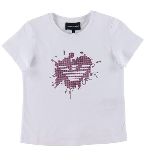 Emporio Armani Emporio Armani T-shirt - Hvid m. Pink/Similisten