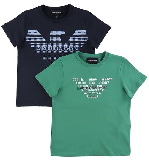 Emporio Armani Emporio Armani T-shirts - 2-pak - GrÃ¸n/Navy m. Logo