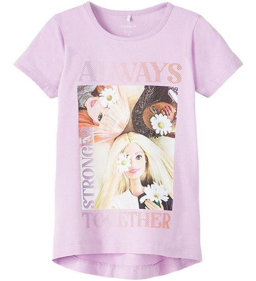 Se Name It Name It T-shirt - NmfAbeline Barbie - Orchid Bloom ved KidsWorld