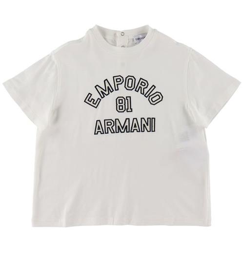 Emporio Armani T-shirt - Hvid m. Navy