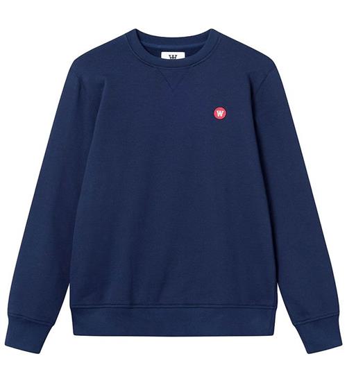 Se Wood Wood Sweatshirt - Tye - Navy ved KidsWorld