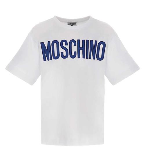 Se Moschino Moschino T-shirt - Maxi - Hvid/BlÃ¥ ved KidsWorld