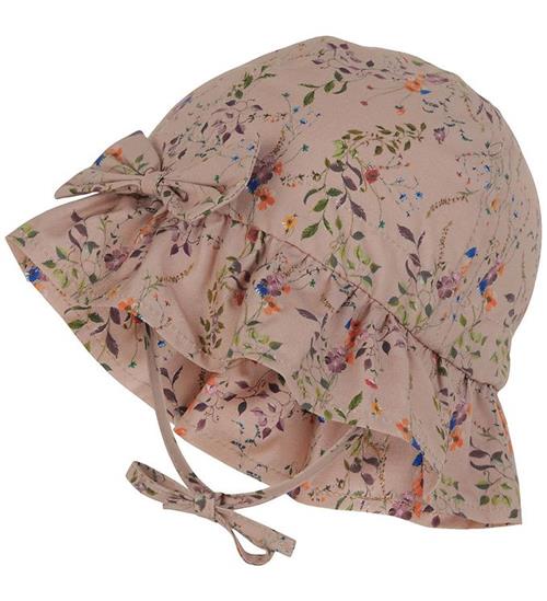 Se Mikk-Line Mikk-Line Sommerhat - Nougat m. Blomster ved KidsWorld