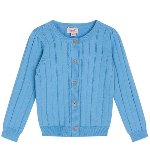 Se Noa Noa miniature Cardigan - Strik - Cornflower Blue ved KidsWorld