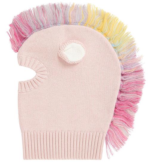 Stella McCartney Kids Elefanthue - Strik - Rosa m. Frynser