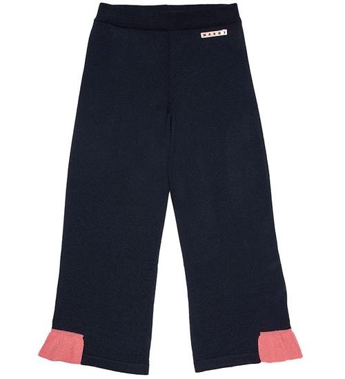 Se Marni Marni Bukser - Akryl/Uld - Navy m. Koral ved KidsWorld