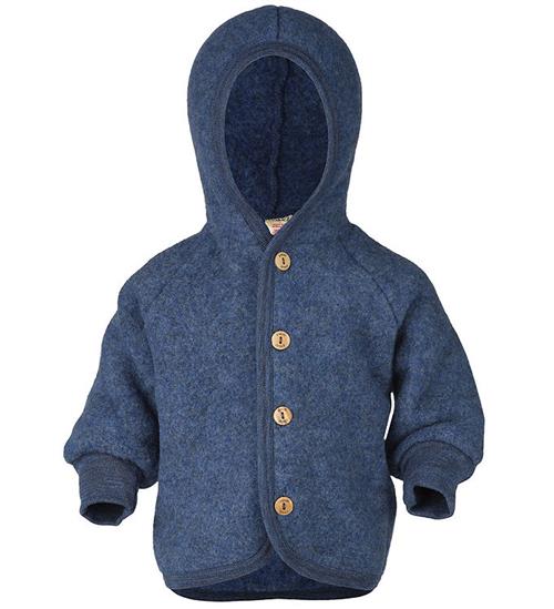 Se Engel Cardigan - Uld - Blue Melange ved KidsWorld