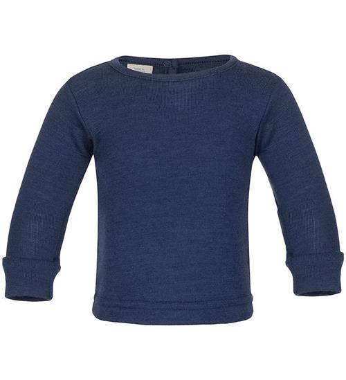 Se Engel Bluse - Uld/Silke - Navy Blue ved KidsWorld