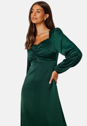 Bubbleroom Occasion Ginita Lace Insert Dress Dark green 46