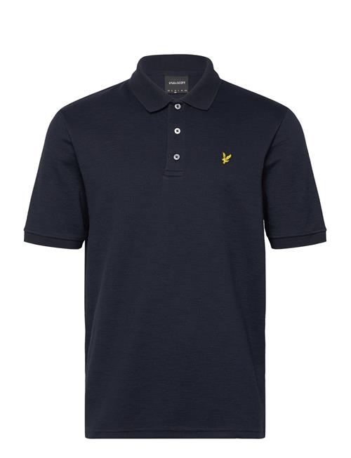 Lyle & Scott Chunky Slub Polo Shirt Lyle & Scott Navy