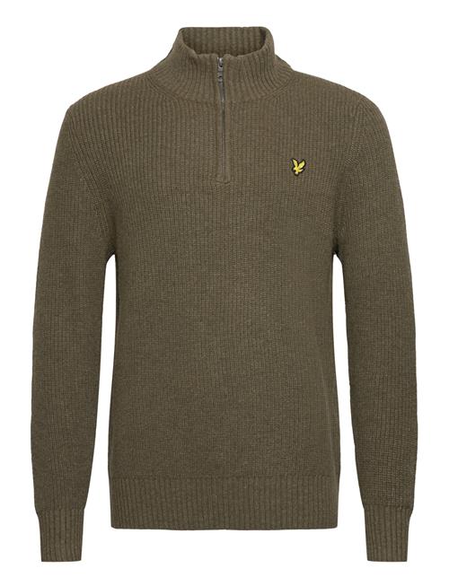 Lyle & Scott Ribbed Quarter Zip Jumper Lyle & Scott Green