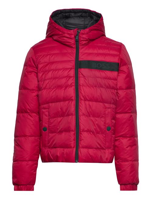 Se BOSS Reversible Puffer Jacket BOSS Red ved Booztlet