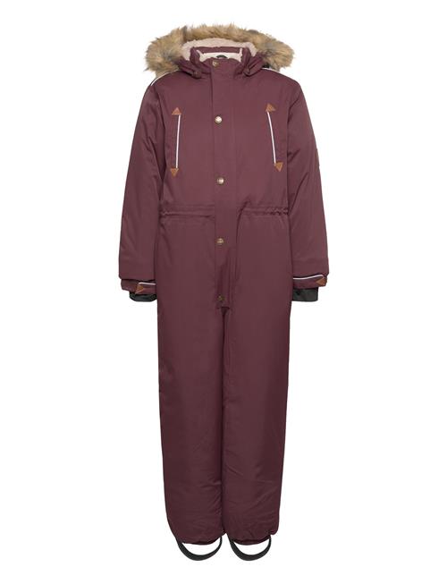 Twill Nylon Junior Suit Mikk-line Burgundy