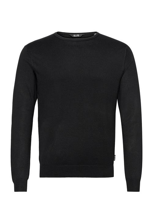 Se ONLY & SONS Onswyler Life Reg 14 Ls Crew Knit Noos ONLY & SONS Black ved Booztlet