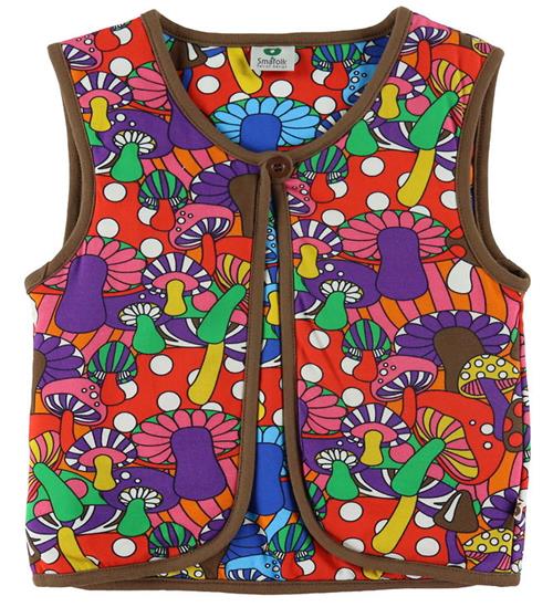 Se SmÃ¥folk SmÃ¥folk Vest - Vendbar - Purple Heart m. Blomster ved KidsWorld