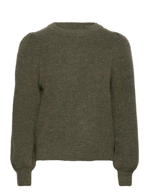 Slfmola Mia Ls Knit O-Neck Selected Green