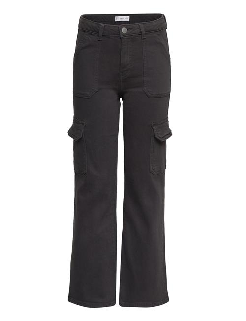 Se Mango Flared Cargo Trousers Mango Black ved Booztlet