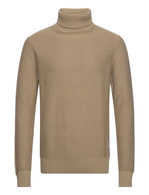 Selected Homme Slhaxel Ls Knit Roll Neck Noos Selected Homme Beige