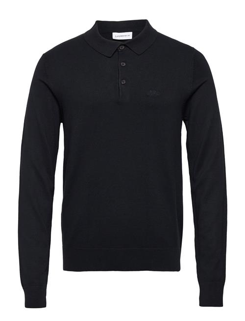 Se Lindbergh Long Sleeve Knitted Poloshirt Lindbergh Black ved Booztlet