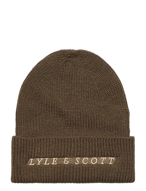 Se Lyle & Scott Ribbed Beanie Lyle & Scott Green ved Booztlet