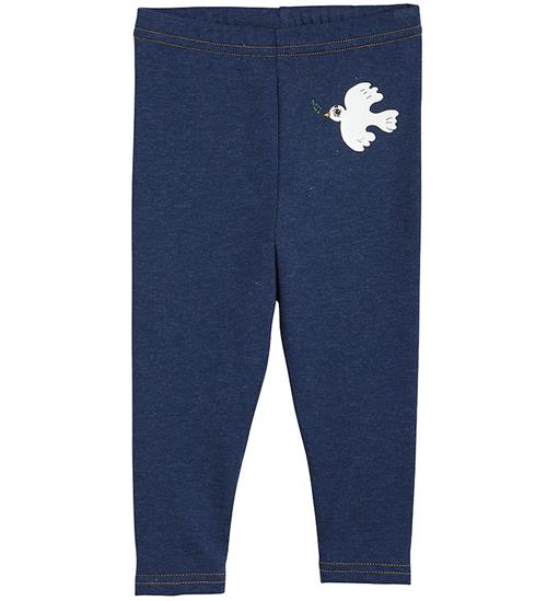 Mini Rodini Mini Rodini x Wrangler Leggings - Peace Dove Baby - BlÃ¥