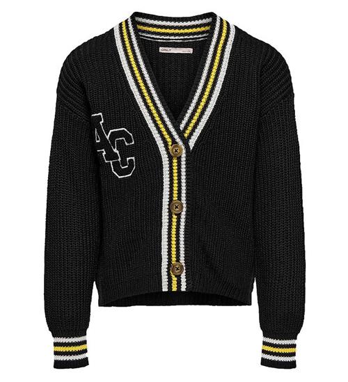 Se Kids Only Kids Only Cardigan - Strik - KogFia - Black/w. Cloud d ved KidsWorld