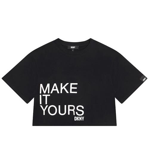 DKNY DKNY T-shirt - Cropped - Sort m. Hvid