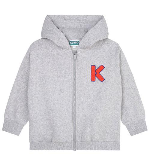 Se Kenzo Cardigan - GrÃ¥meleret m. Orange ved KidsWorld