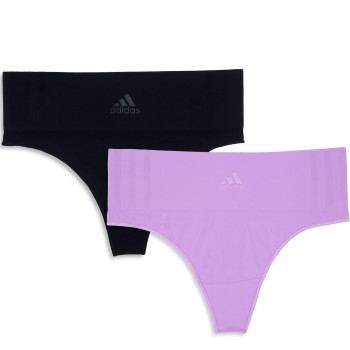 adidas Trusser 2P BOS Smart Micro 720 Seamless Thong Multi Sort/Rosa polyamid Small Dame