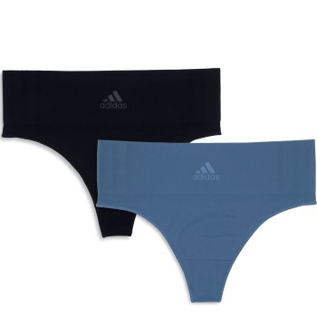 adidas Trusser 2P BOS Smart Micro 720 Seamless Thong Multi Sort/Blå polyamid Medium Dame