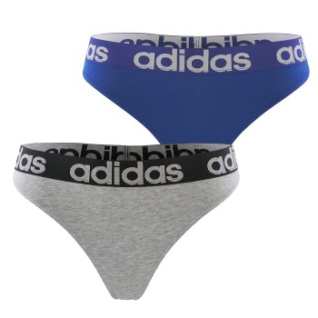 adidas Trusser 2P Underwear Brazilian Thong Blå/Grå bomuld Medium Dame