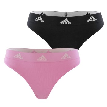 adidas Trusser 2P Underwear Brazilian Thong Sort/Rosa bomuld Large Dame