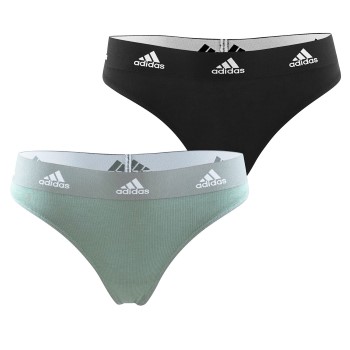 adidas Trusser 2P Underwear Brazilian Thong Sort/Grøn bomuld Small Dame