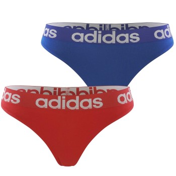 adidas Trusser 2P Underwear Brazilian Thong Blå/Rød bomuld Large Dame