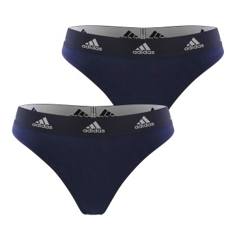 adidas Trusser 2P Underwear Brazilian Thong Marineblå bomuld Small Dame