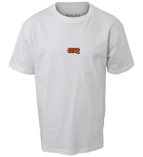 Se Hound T-shirt - Off White m. Brodering ved KidsWorld