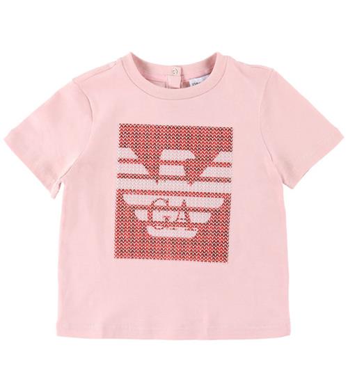 Emporio Armani Emporio Armani T-shirt - Rosa/RÃ¸d m. Pailletter