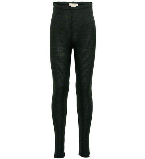 Se Minimalisma Minimalisma Leggings - Rib - Uld - Arona - Dark Green ved KidsWorld