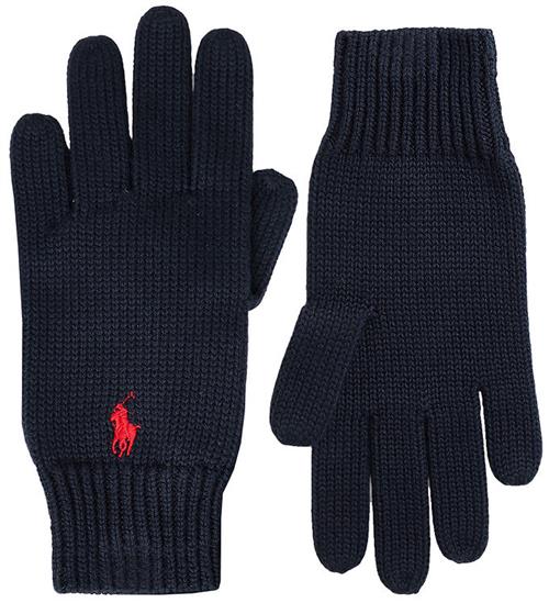 Se Polo Ralph Lauren Handsker - Strik - Navy ved KidsWorld