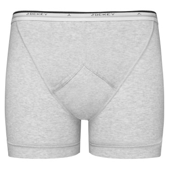 Jockey Cotton Midway Brief Grå bomuld Large Herre