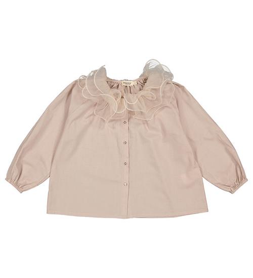 MarMar Bluse m. FlÃ¦ser - Ballerina Frill - Tiava - Cream Taupe