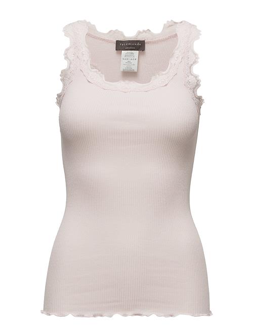 Rwbabette Silk Sl U-Neck Lace Top Rosemunde Pink