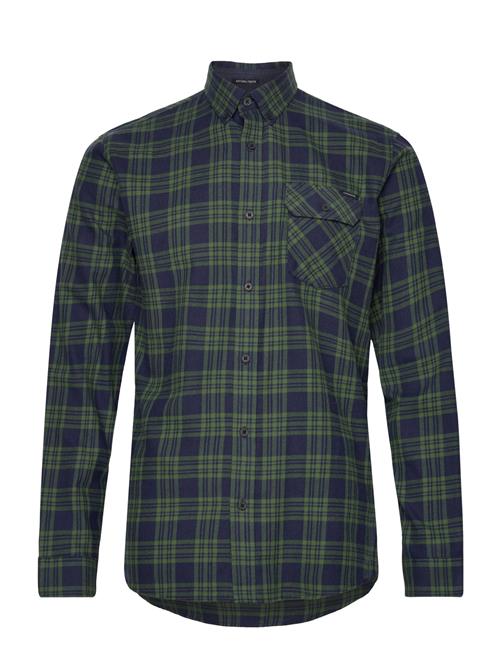 Checked Twill Shirt L/S Lindbergh Navy