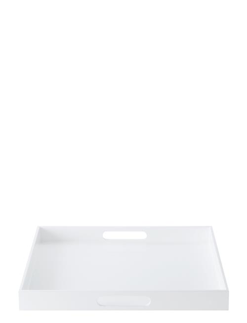 Mojoo Lux Lacquer Tray W/Handle Mojoo White