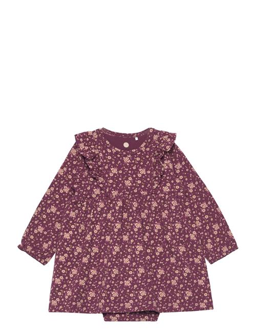 En Fant Body Dress Ls Flower En Fant Purple