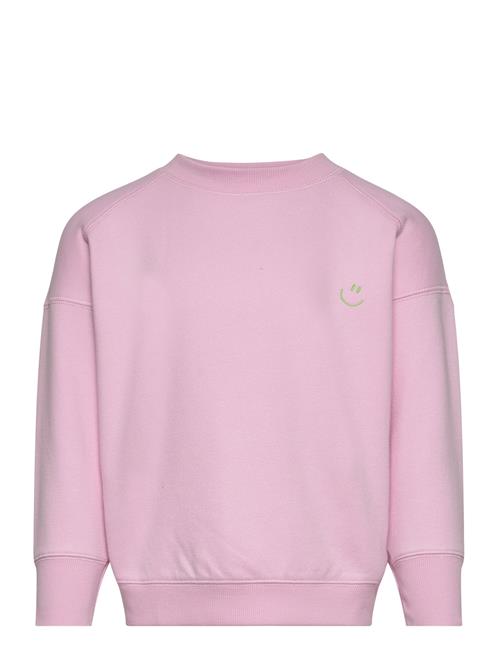 Se Tom Tailor Smiley Sweatshirt Tom Tailor Pink ved Booztlet